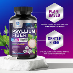 Gluten-free psyllium husk fiber capsules