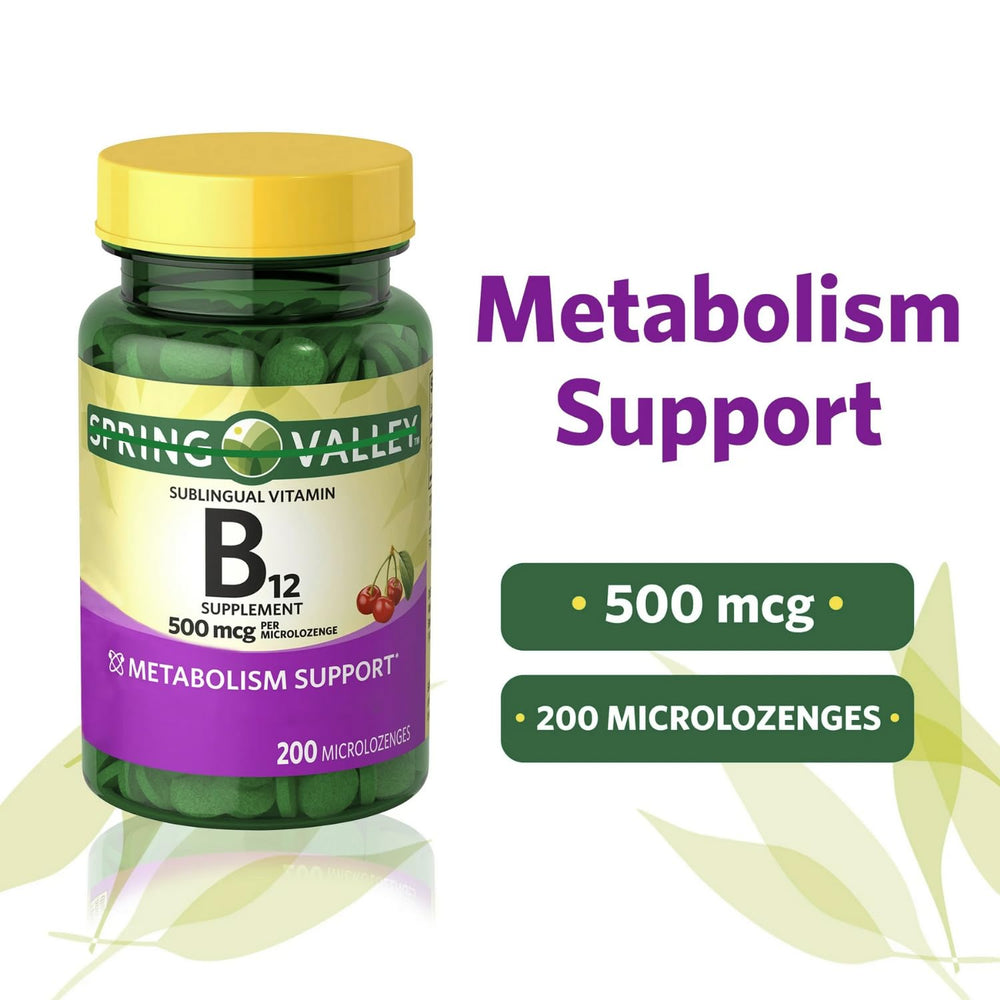Gluten-free, soy-free Vitamin B12 500 mcg tablets