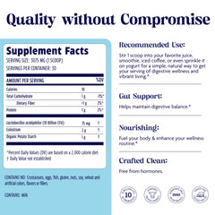 Gluten-free, soy-free, no artificial ingredients or fillers