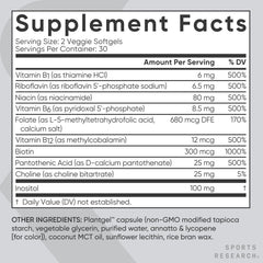 Gluten-free, vegan-friendly Vitamin B-Complex packaging