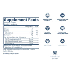 Gluten-free and vegan-friendly omega-3 labeling