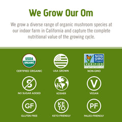 Gluten-free vegan keto-friendly reishi powder label