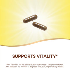 Gluten-free and vegan label on supplement bottle