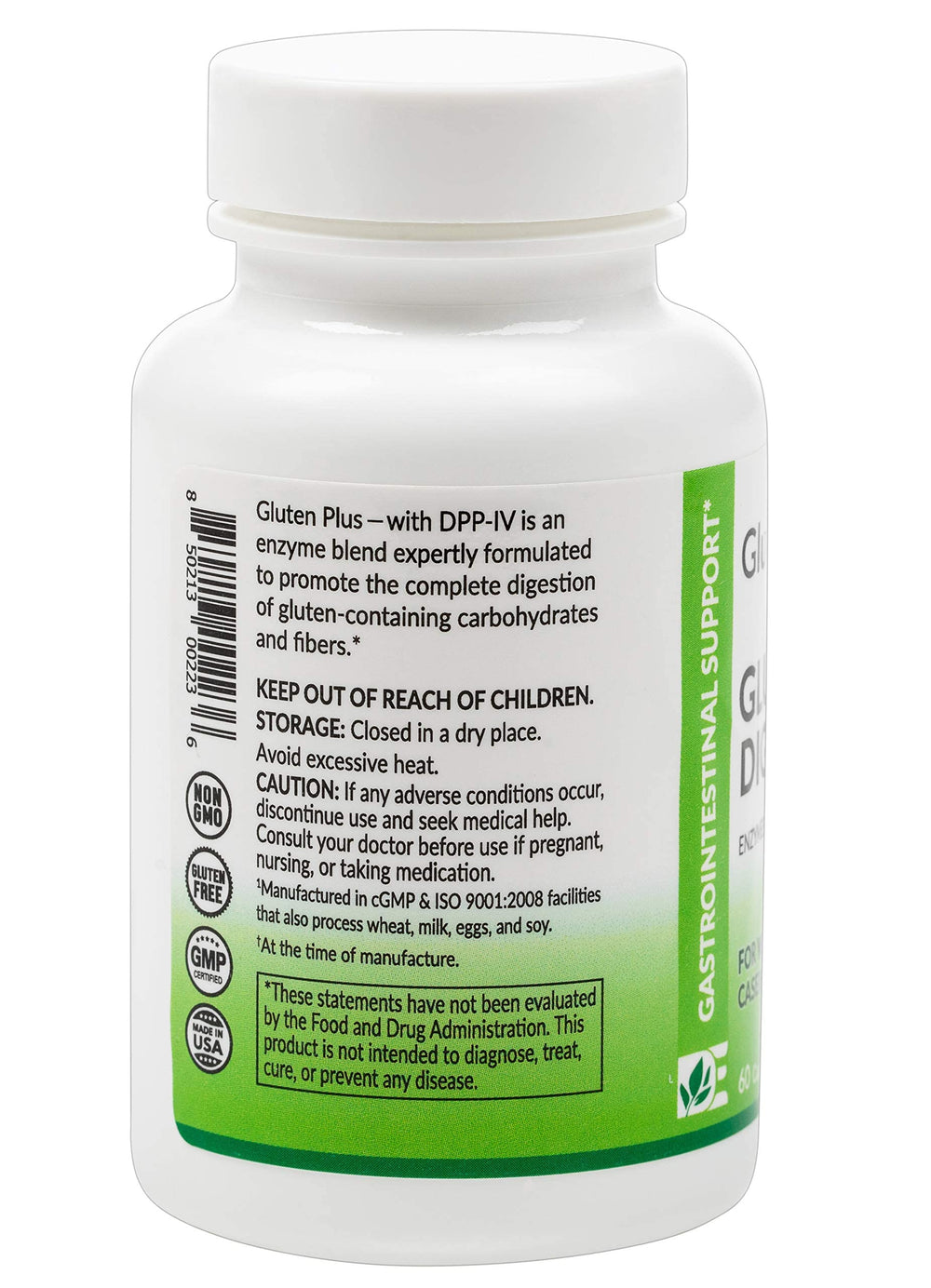 Illustration showing digestion of gluten, carbohydrates, and casein