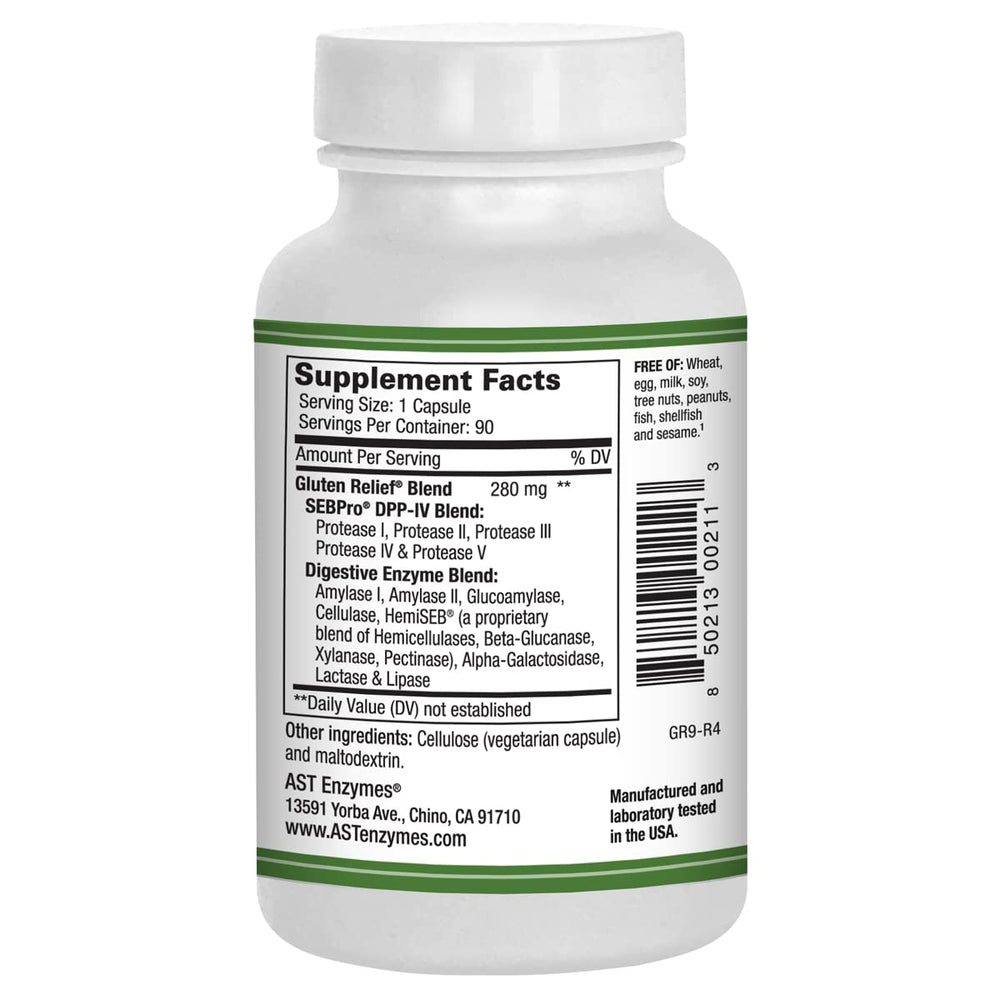 Graphic illustrating gluten digestion with DPP-IV enzymes