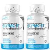 Nature's Fusions GlyNAC-ET NAC supplement bottle with 120 capsules, pack of 2