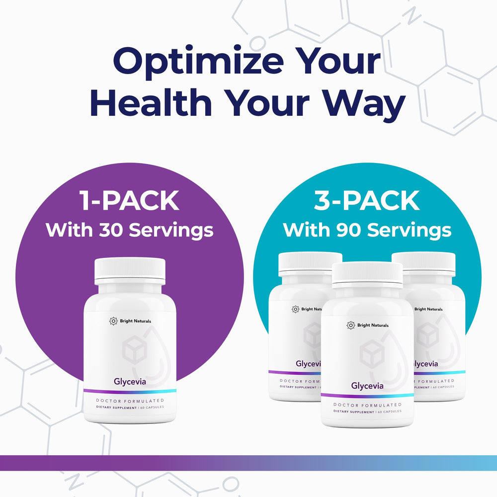 Serving suggestion: two Glycevia capsules with water