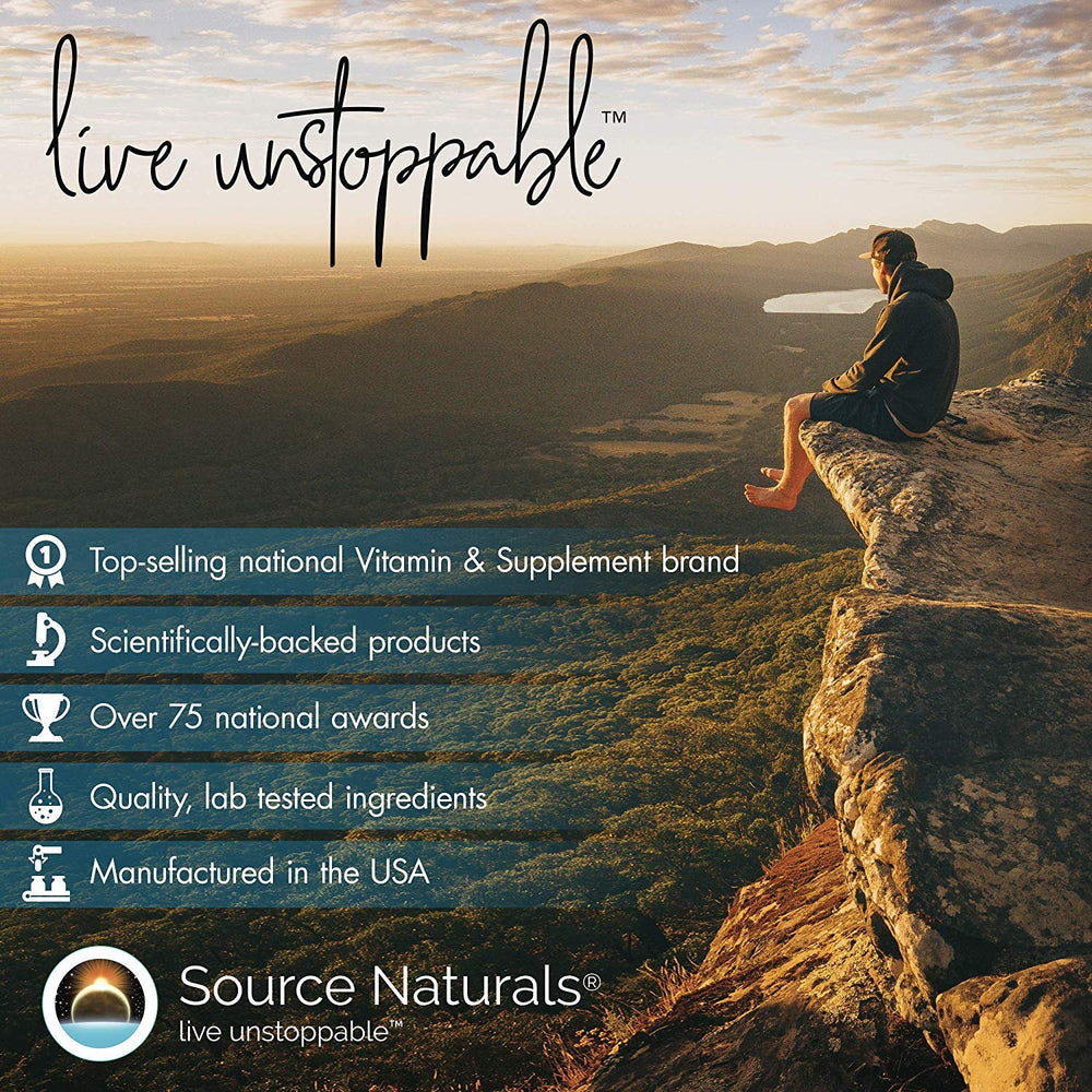Manufactured in the USA at Source Naturals facility in Scotts Valley
