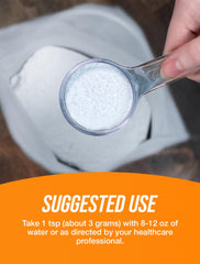 Gluten-free label on glycine powder