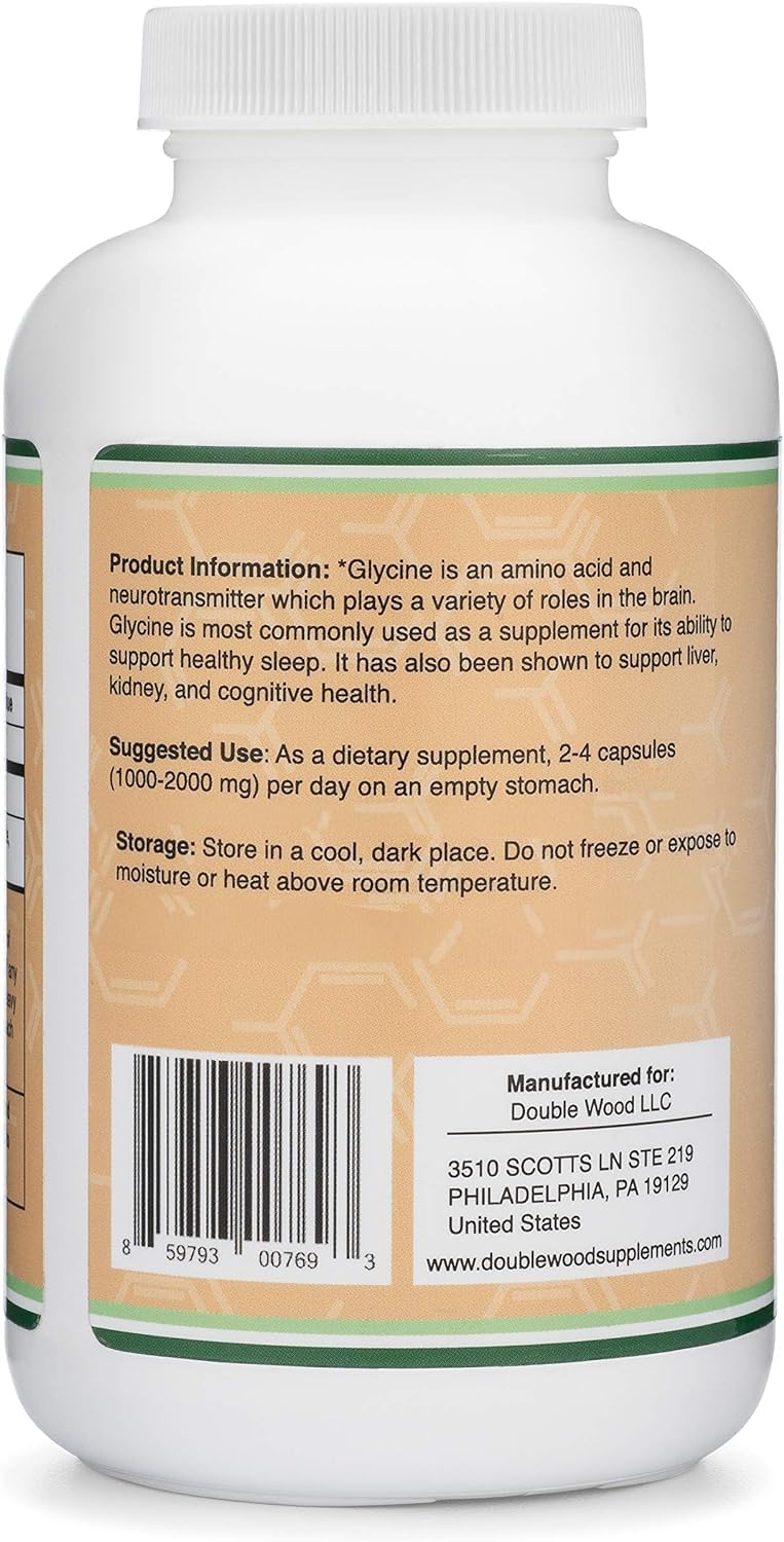 Gluten-free and Non-GMO glycine supplement packaging