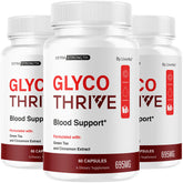 Front view of Glyco Thrive 3 Pack bottles