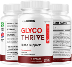Illustration showing daily use of Glyco Thrive capsules