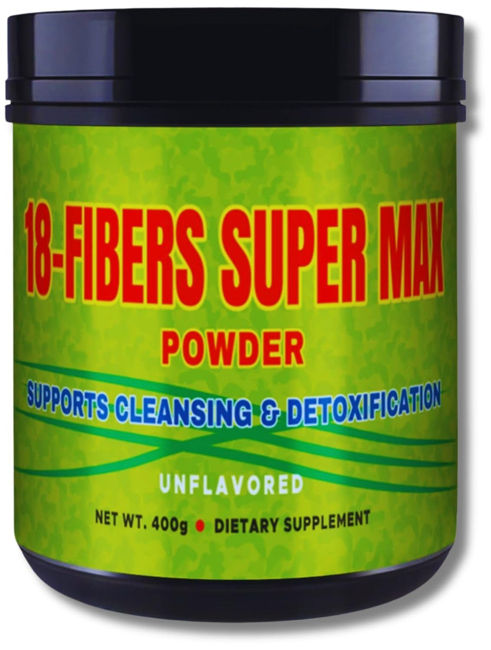 Label and packaging of G.M.J FIBRA 18 Super MAX Powder 400g