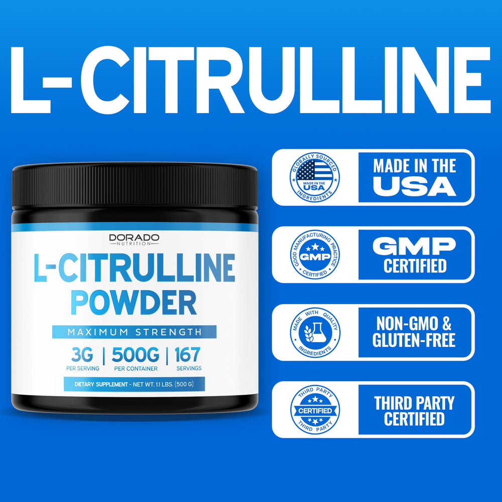 GMP-certified allergen-free production of L Citrulline supplement