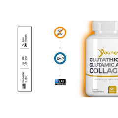 GMP-certified seal on Young+ supplement packaging