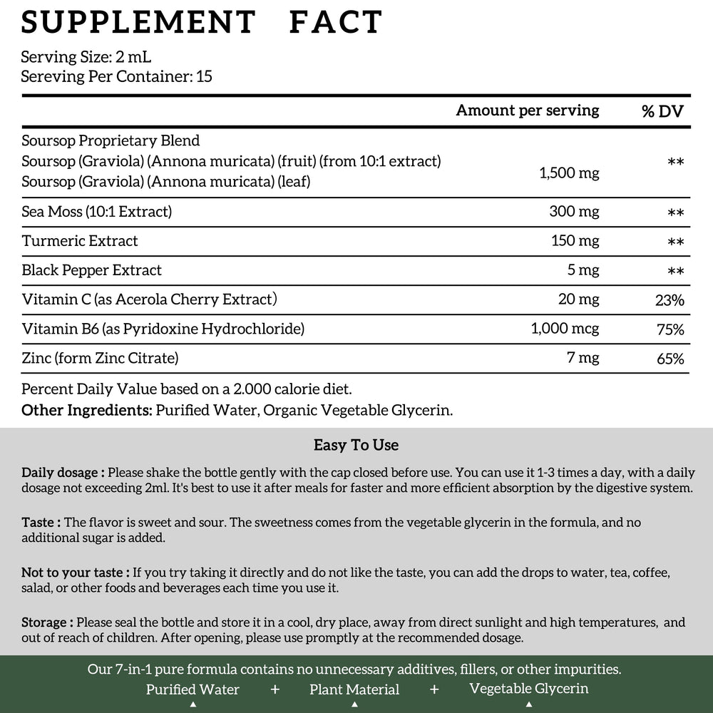 Eco-friendly GMP-certified packaging for Soursop drops