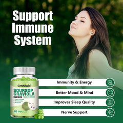 GMP quality assurance badge on Soursop Gummies packaging