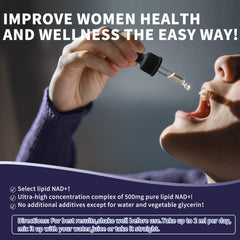 GMP-certified facility and third-party lab testing badge for NAD supplement