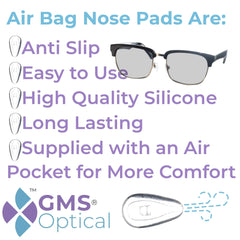 Nose pads compatible with a variety of eyeglasses and sunglasses frames