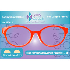 Includes five pairs of peach GMS nose pads