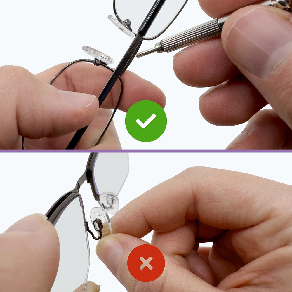 Non-slip nose grips for glasses