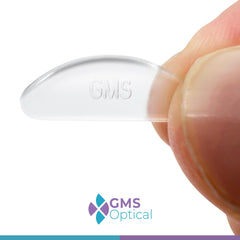 Contoured silicone nose pads for glasses