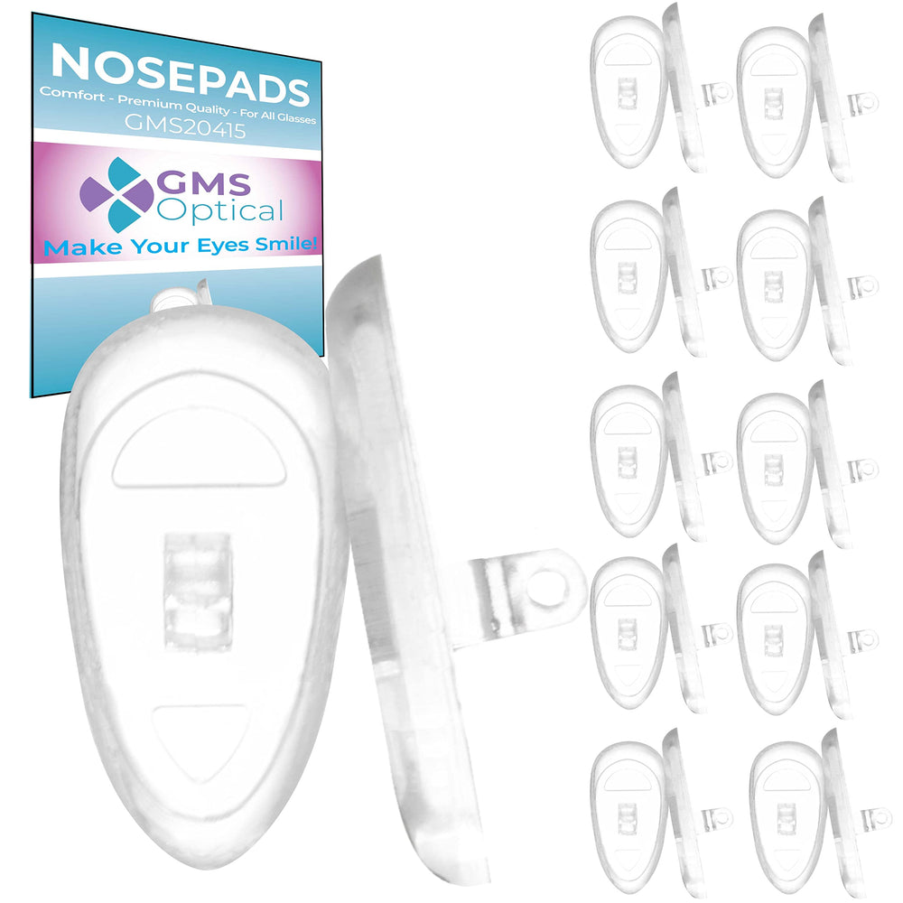 GMS Optical Soft Screw-in Nose Pads 15mm – front view