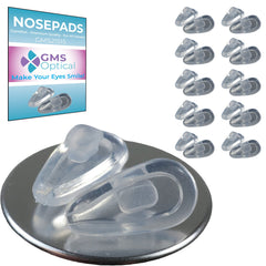 GMS Optical air bag push-in silicone nose pads in clear