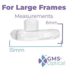 Nose pads prevent glasses from slipping on the nose
