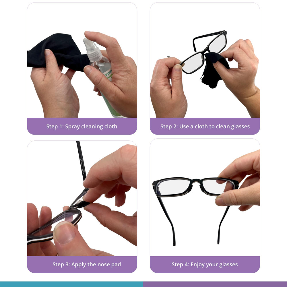 Nose pad dimensions: 2mm thick, 15mm long