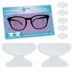 GMS Optical butterfly-shaped silicone nose pad close-up