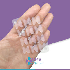 Butterfly nose pads increasing bonding area