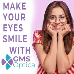 Packaging display showing 5 pairs of GMS Optical nose pads