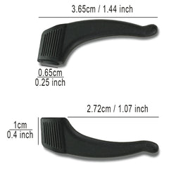 Black temple tips shown with sunglasses for secure fit