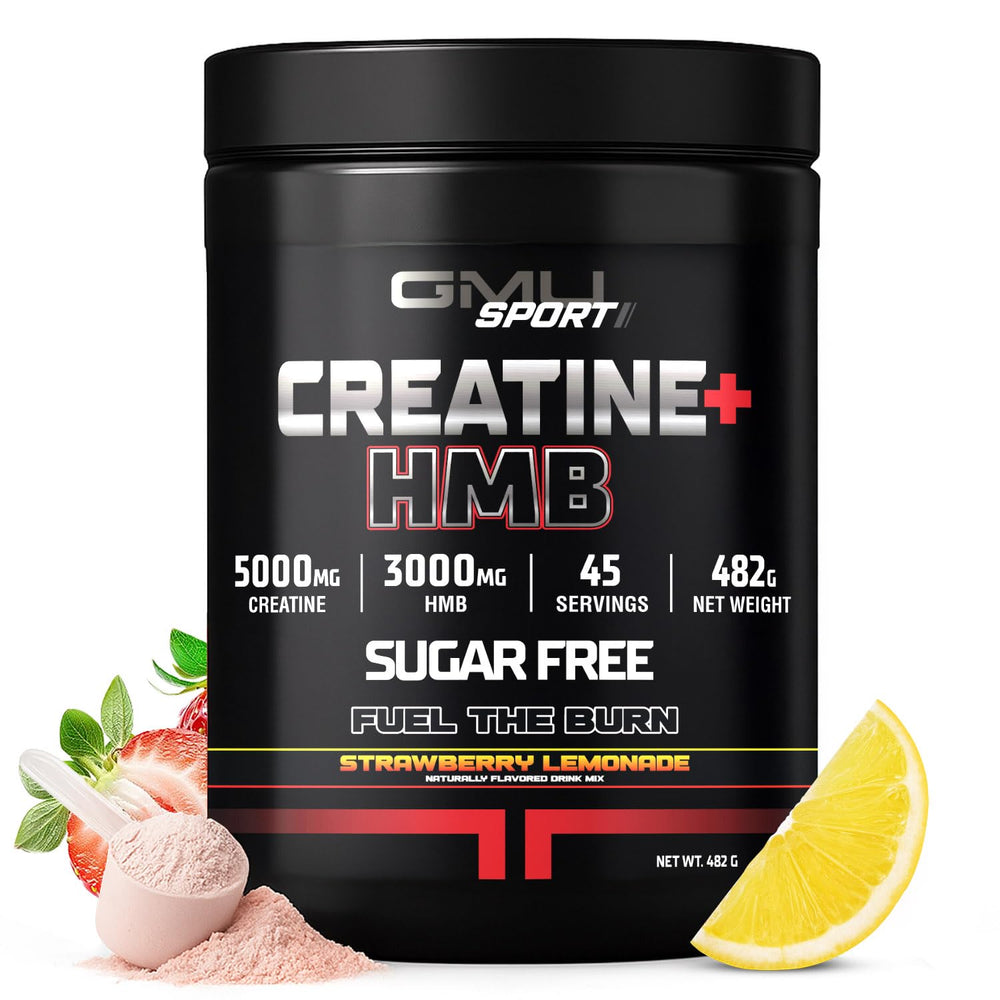GMU SPORT Creatine 2.0 Strawberry Lemonade bottle – front view