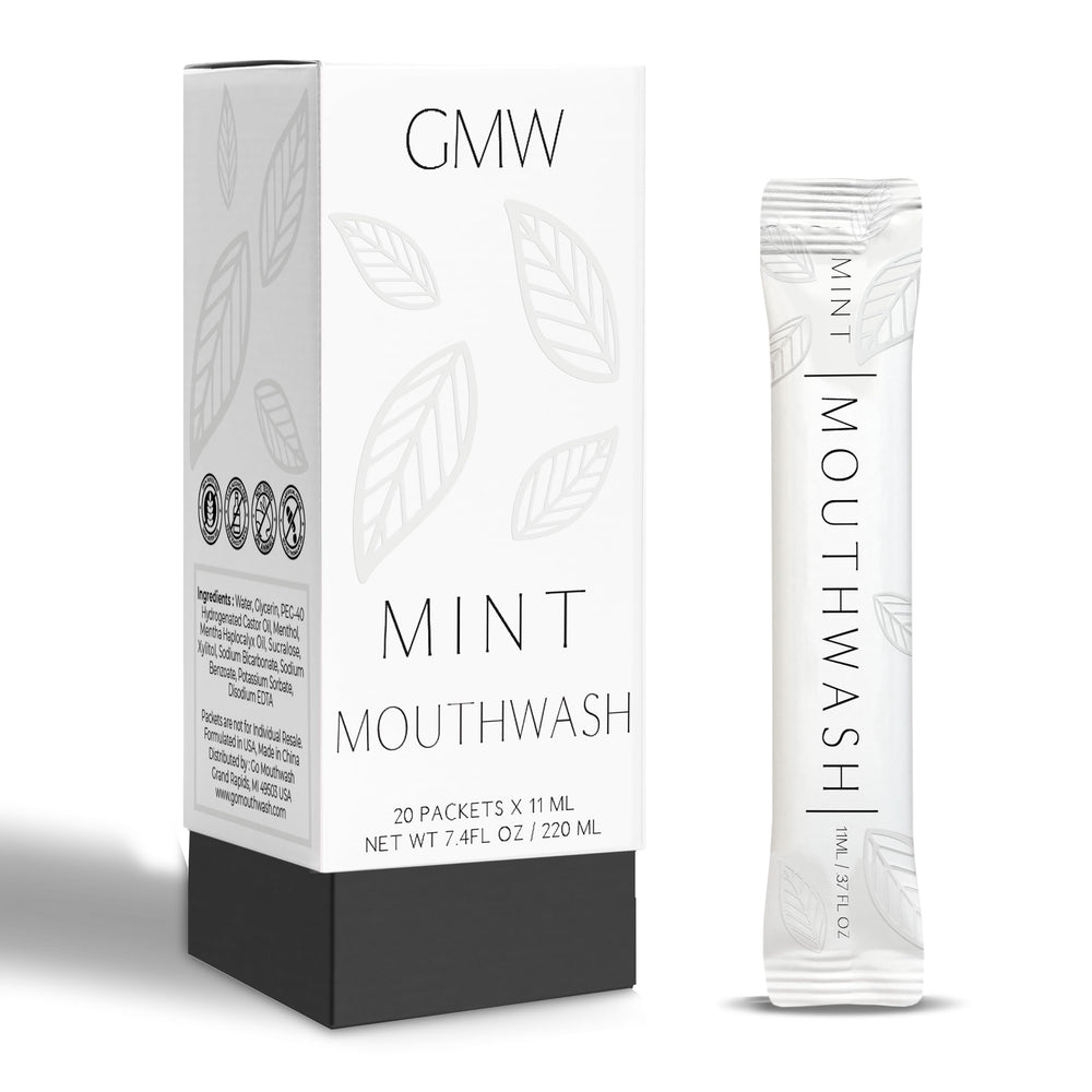 GMW Collection Travel Size Mouthwash Packets - 20-pack carton