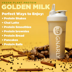 Nutrition facts panel on Gnarly Golden Milk packaging