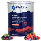 Gnarly Nutrition BCAA Powder Fruit Punch canister front view