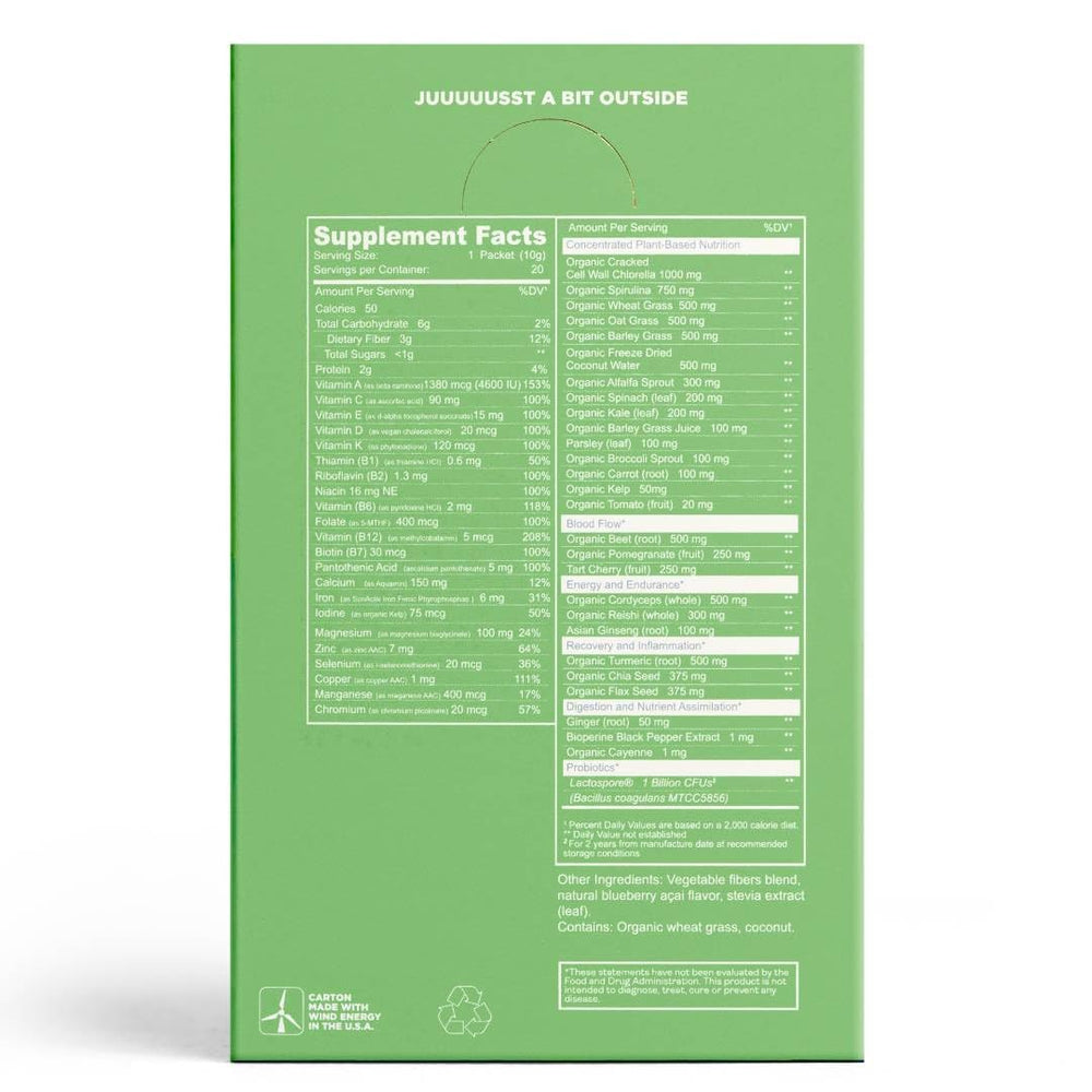 Box of 20 Gnarly Greens Performance Greens stick packs