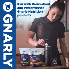 Chocolate shake made with Gnarly Vegan Protein