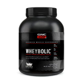 GNC AMP Wheybolic vanilla jar front for strength building and muscle support