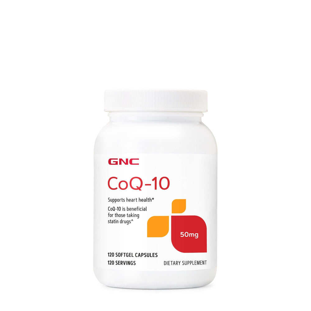 GNC CoQ-10 50mg softgel bottle pack shot