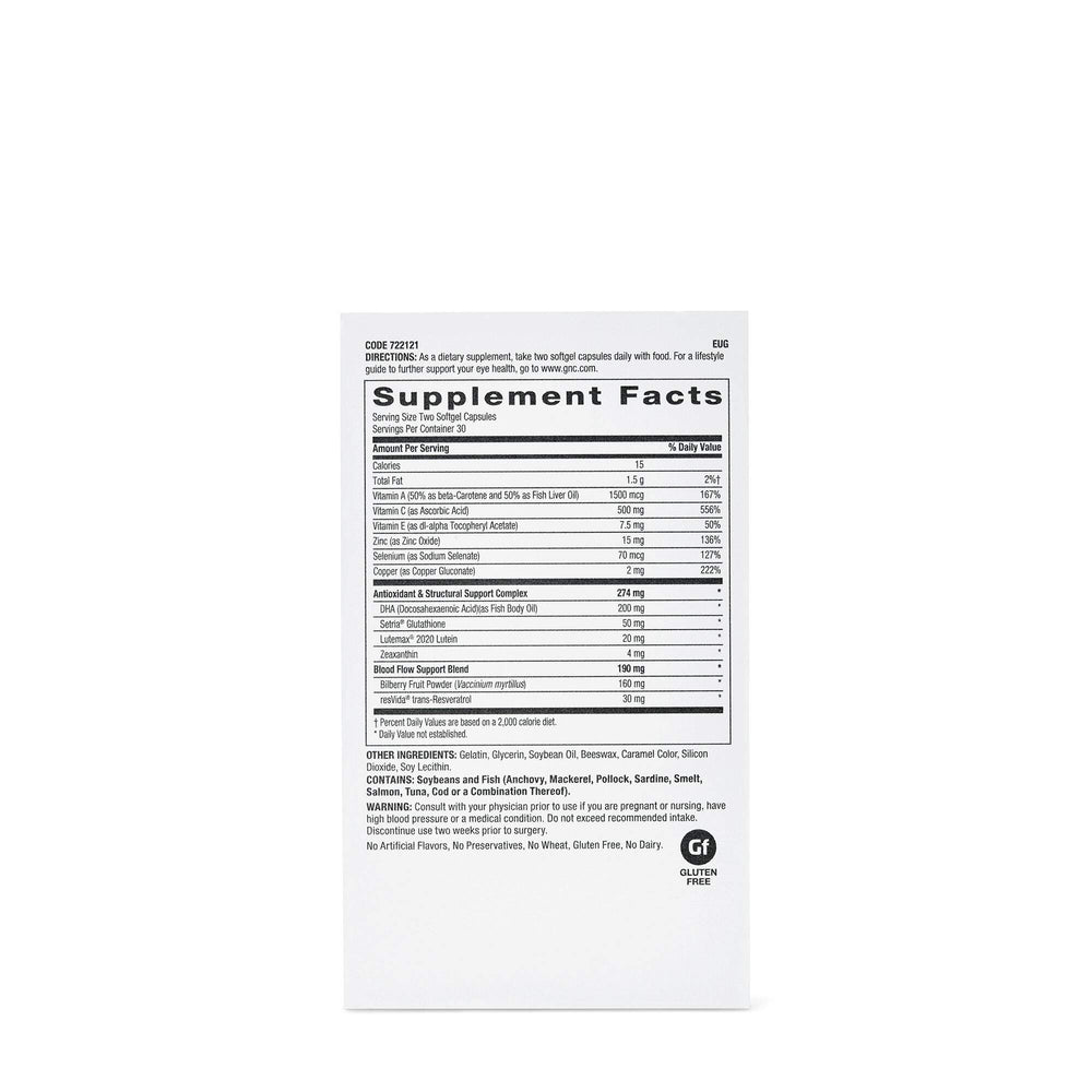 Close-up of Eye Health Formula ingredients including Lutemax 2020 lutein