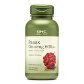 GNC Herbal Plus Panax Ginseng 600mg bottle containing 100 capsules