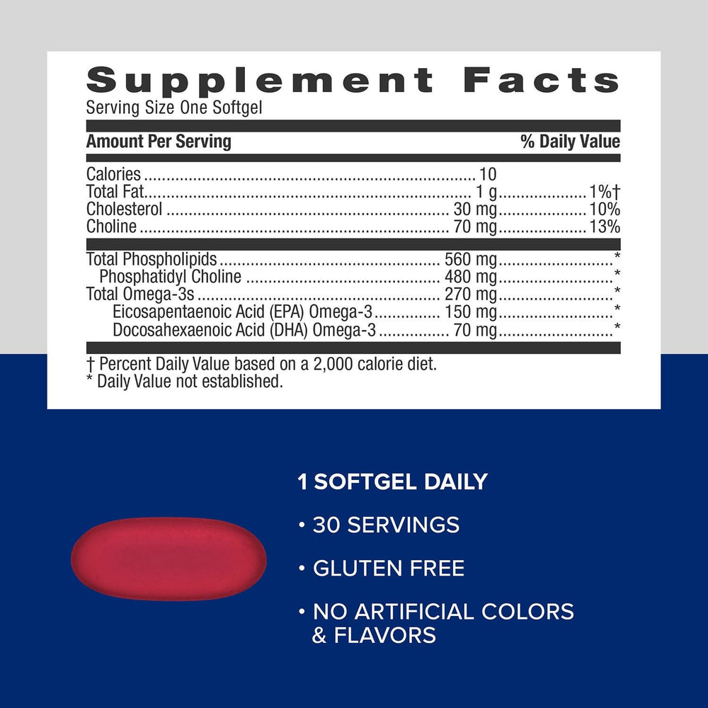 Label showing no artificial colors or flavors on Krill Oil packaging