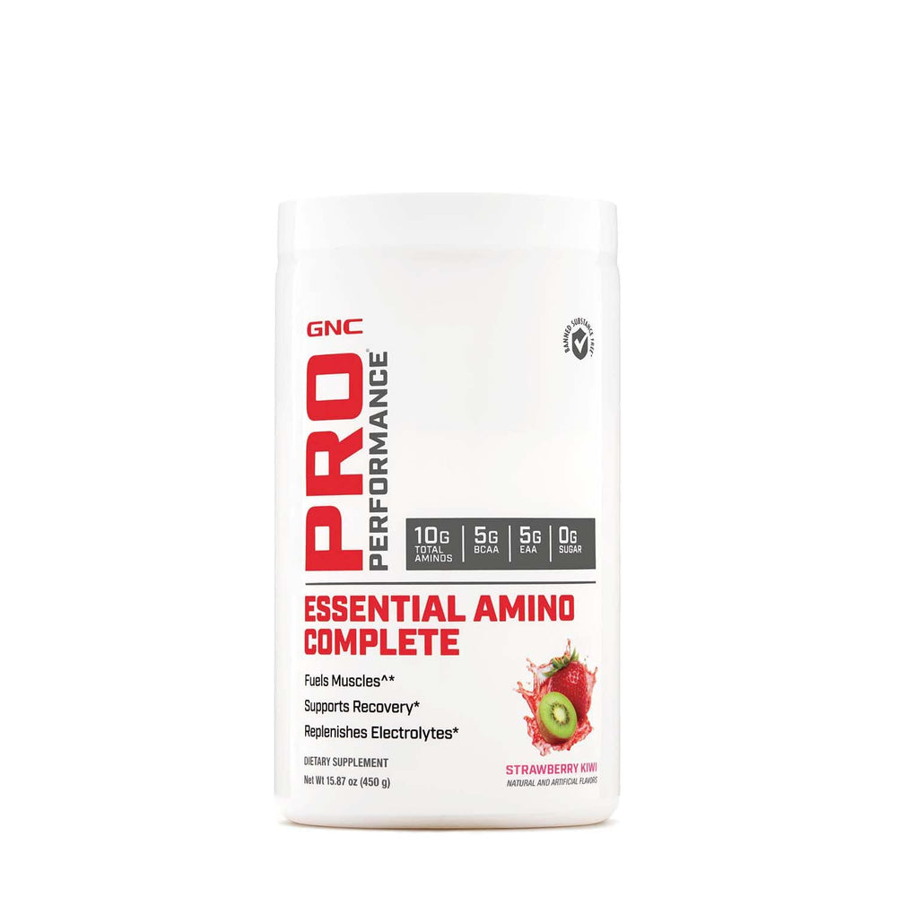 GNC Pro Performance Essential Amino Complete Strawberry Kiwi 15.87 oz bottle - front view