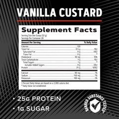 GNC Pure Isolate Vanilla Custard bag on shelf for fast fueling.