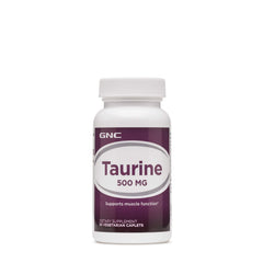 GNC Taurine 500mg supplement bottle – front view