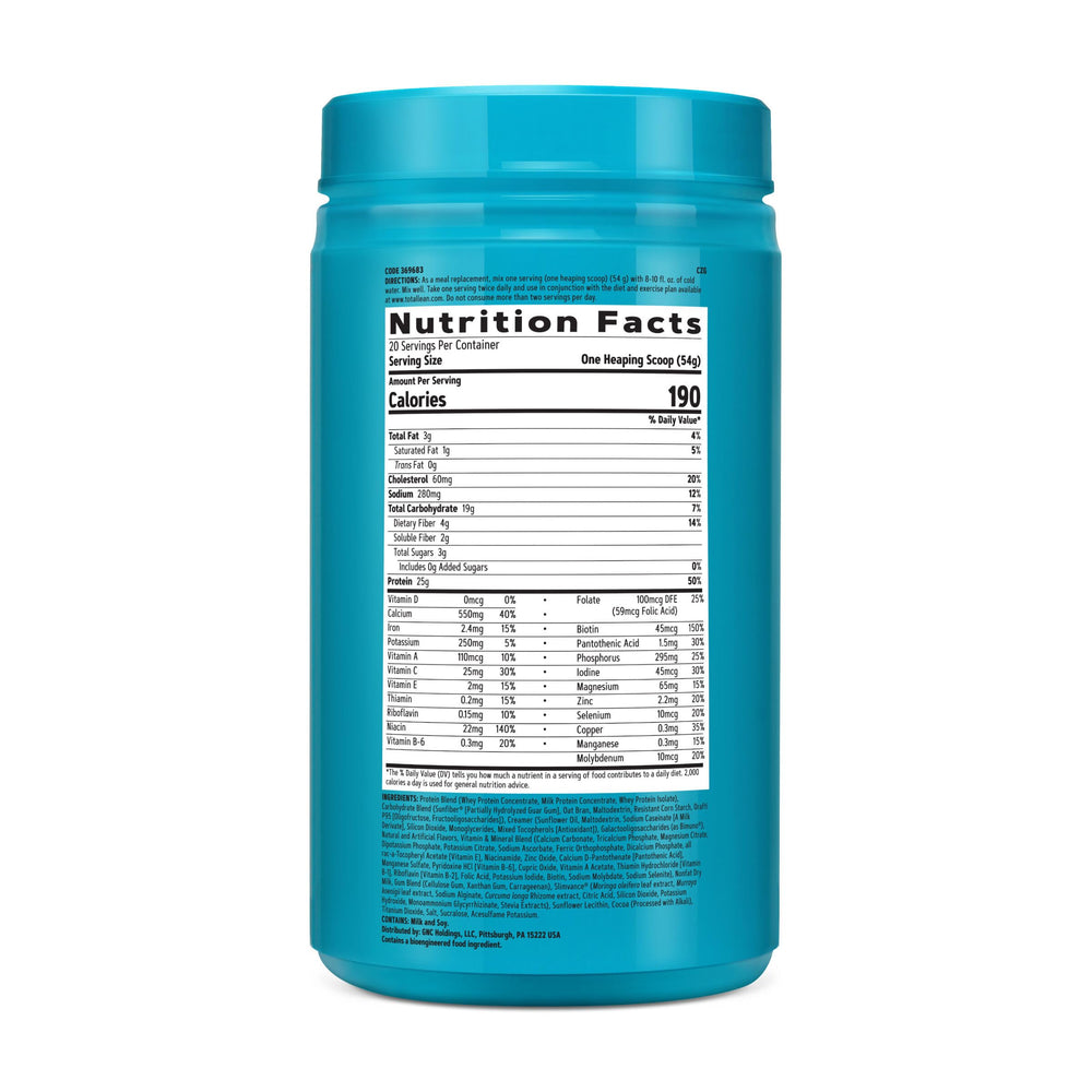 GNC Total Lean dry scoop measures 7g fiber per serving