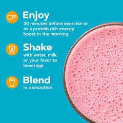 Scoop of Lean Shake Burn with glass of shake